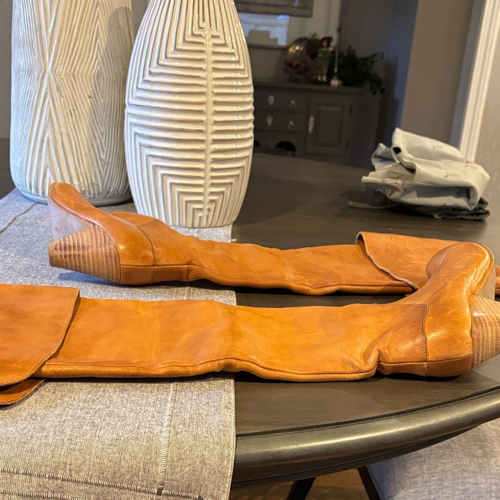 Free People Tan Heeled Boots